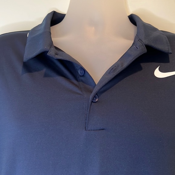 NWT Nike Golf Standard Fit Navy Blue Mens Short Polo Shirt Size XL - Picture 9 of 13